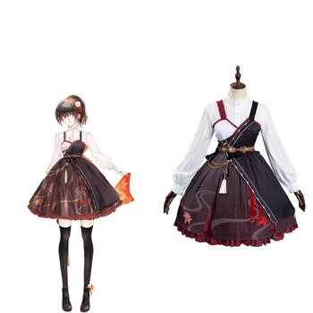 Genshin Poveikio Kazuha Lolita Dress Cosplay Kostiumų Komplektus Halloween Carnival Suknelė Tiktų