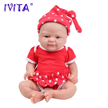 IVITA 14inch yra 1,65 kg viso Kūno Silikono Bebe Atgimsta Lėlės, Minkšti, Tikroviški Baby 