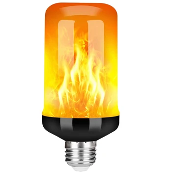 LED Liepsnos Poveikis Lemputė E27,Dekoratyvinis Mirgėjimas Realus Gaisro Šviesos Lemputės,Festivalis Apdailos, Lempos,Juoda-B