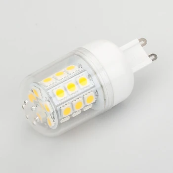G9 LED Lemputė 5W 220V 230V Šiltai Balta 27LEDs Didelės Galios SMD5050 T7 Akių Saugomų Bi-pin 360degree Kukurūzų Lempos 1pc/daug