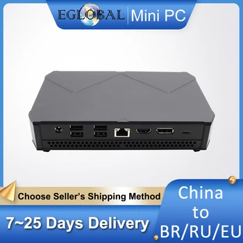 Eglobal Naujas Galingas Žaidimų Mini PC Intel Core i7-8750H 9850H i9-9880H i5-10200H 3 Rodyti Max 64GB DDR4 2*NVME SSD Computador