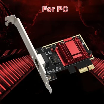 2.5 G PCI-E, RJ45 Tinklo plokštė RTL8125B Chip Gigabit Ethernet PCI Express Tinklo Kortelė 2,5 Gb / s PC